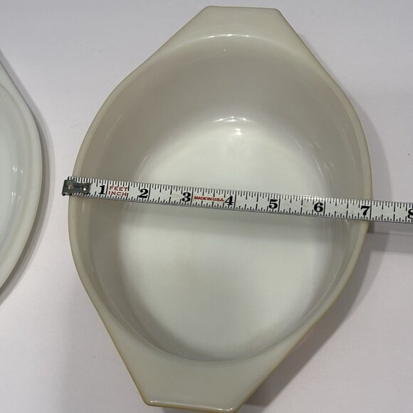 Vintage 70s Pyrex Butterfly Gold 1-1/2 Qt Oval Casserole Dish with lid 043/943 - Picture 11 of 15